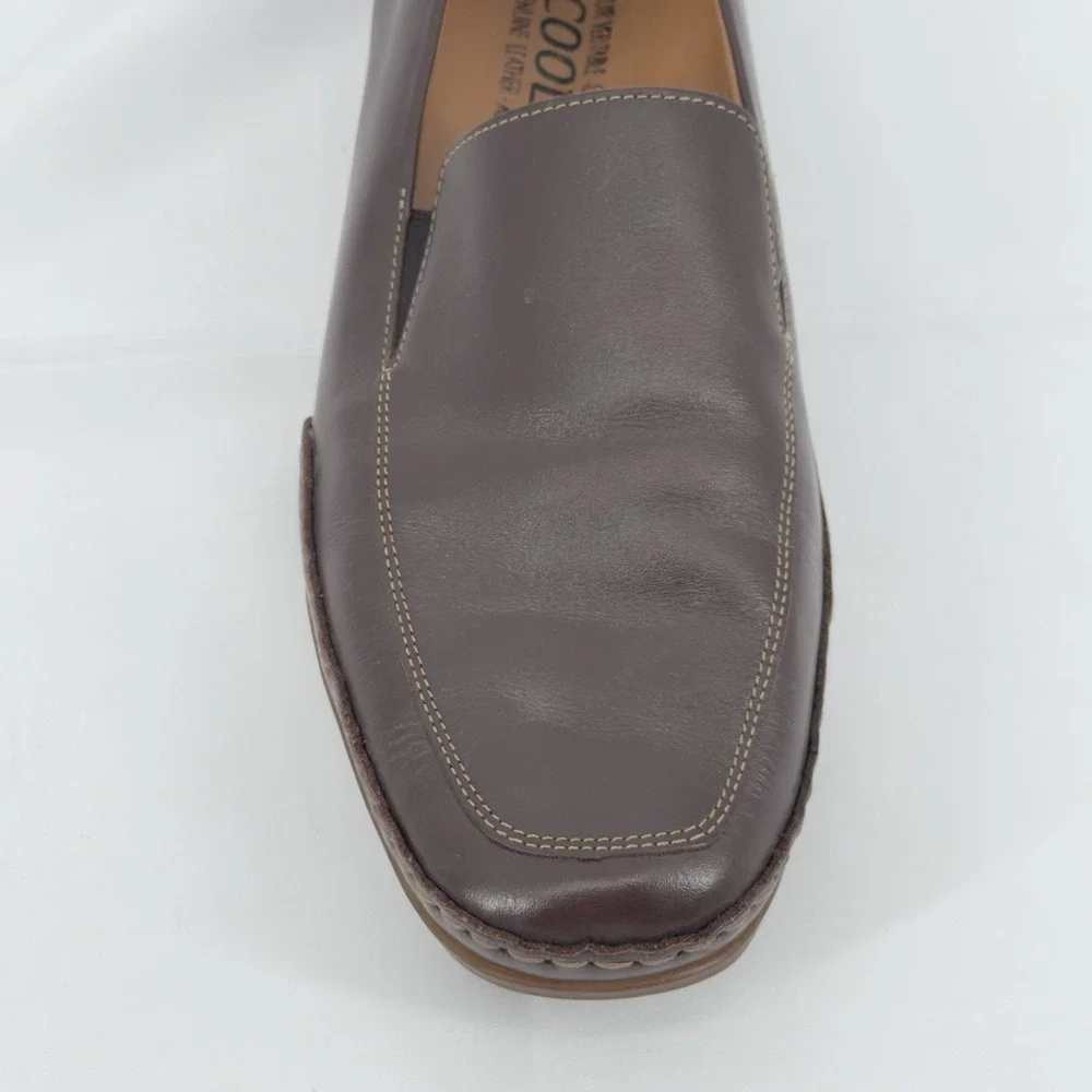 Mephisto‎ Mens Brown Leather Cool Air Slip On Driving Loafer Shoes Size US 13